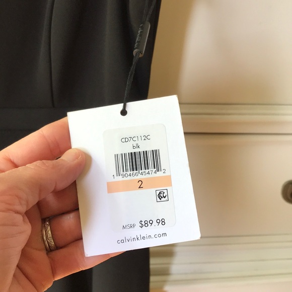 NWT Black Calvin Klein dress, size 2 - Picture 5 of 7